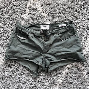 Frame Denim Women's Green Jean Shorts